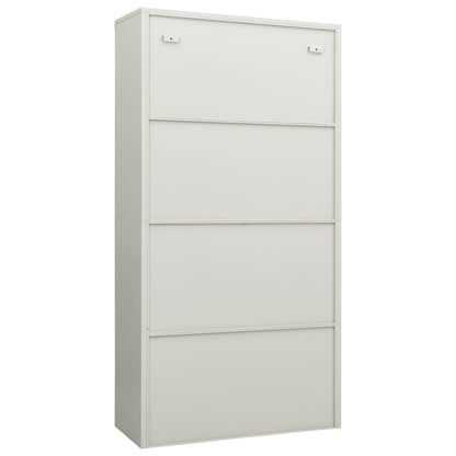 Locker Cabinet Light Grey 90x40x180 cm Steel