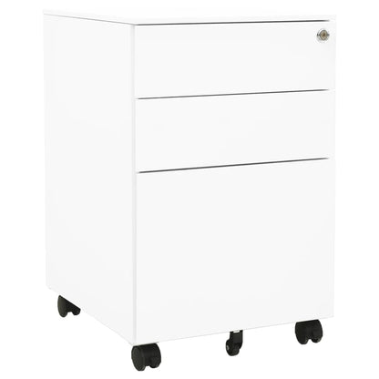 Mobile File Cabinet White 39x45x60 cm Steel