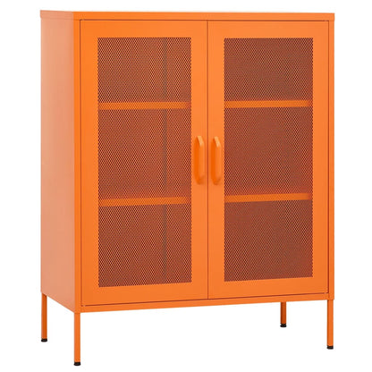 Storage Cabinet Orange 80x35x101.5 cm Steel