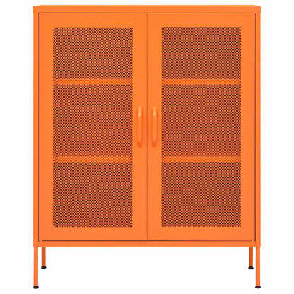 Storage Cabinet Orange 80x35x101.5 cm Steel