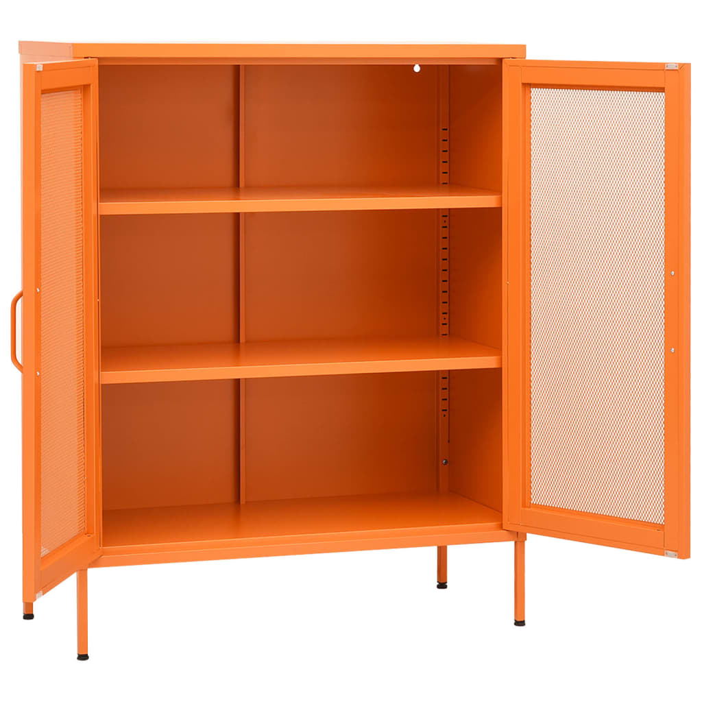 Storage Cabinet Orange 80x35x101.5 cm Steel