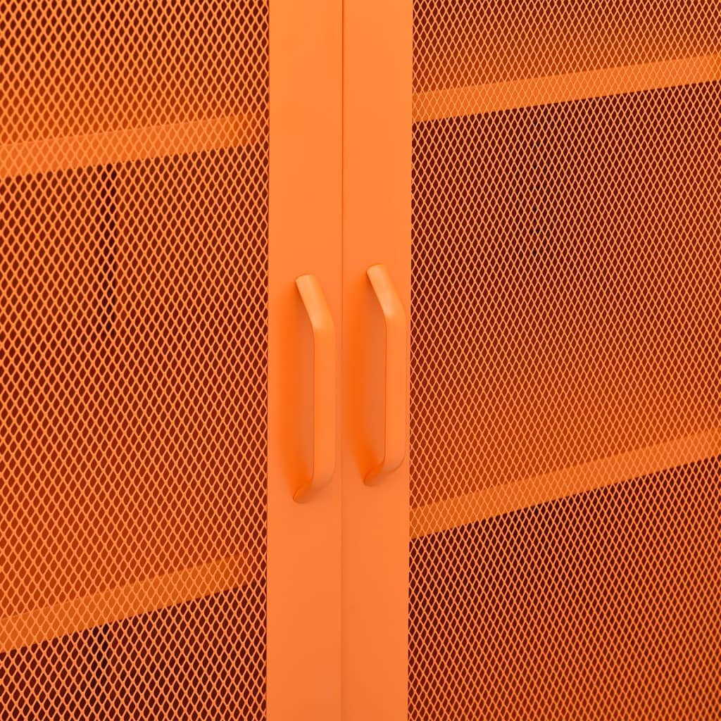 Storage Cabinet Orange 80x35x101.5 cm Steel