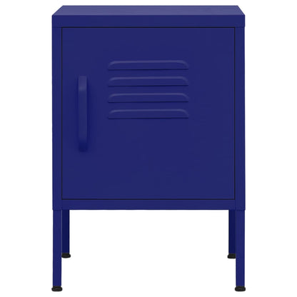 Nightstand Navy Blue 35x35x51 cm Steel