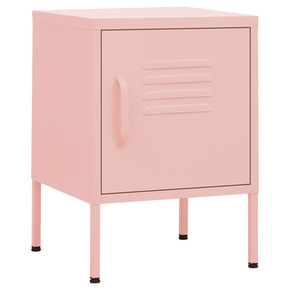 Nightstand Pink 35x35x51 cm Steel