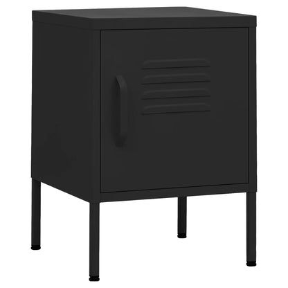 Nightstand Black 35x35x51 cm Steel