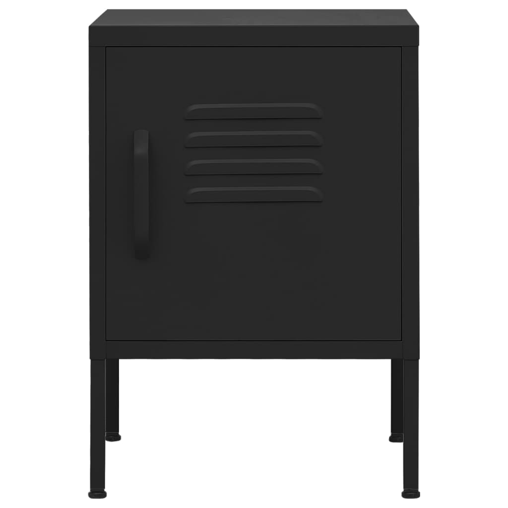 Nightstand Black 35x35x51 cm Steel