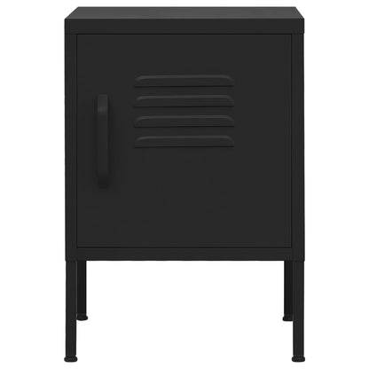 Nightstand Black 35x35x51 cm Steel