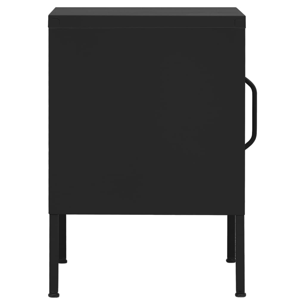 Nightstand Black 35x35x51 cm Steel