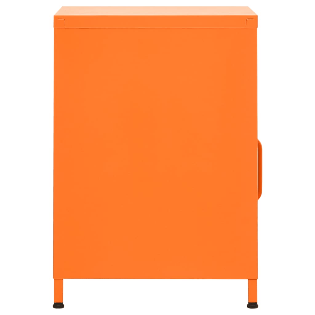 Nightstand Orange 35x35x51 cm Steel