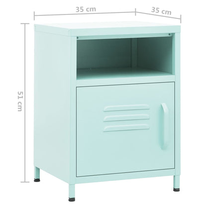 Nightstand Mint 35x35x51 cm Steel