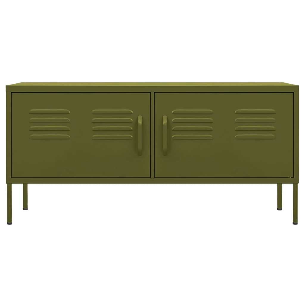 TV Cabinet Olive Green 105x35x50 cm Steel