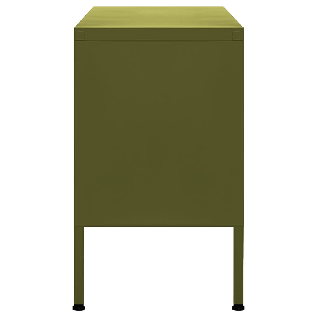 TV Cabinet Olive Green 105x35x50 cm Steel