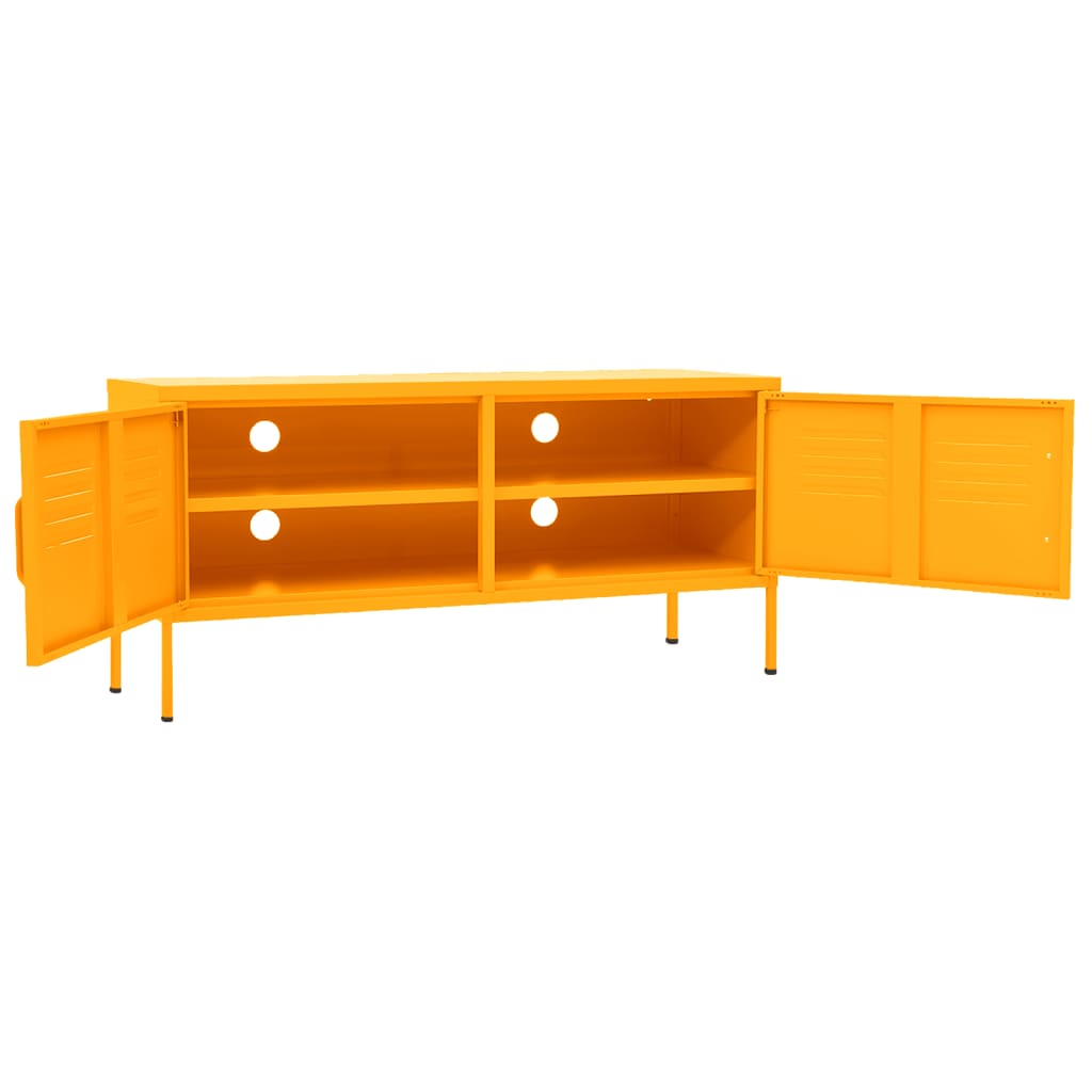 TV Cabinet Mustard Yellow 105x35x50 cm Steel