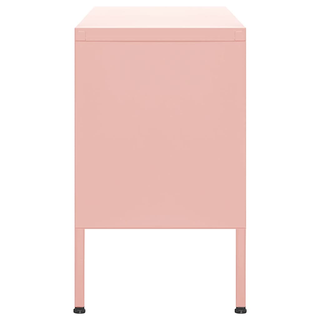 TV Cabinet Pink 105x35x50 cm Steel