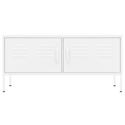 TV Cabinet White 105x35x50 cm Steel