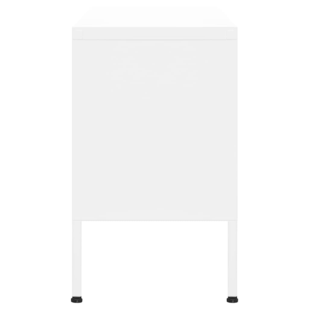 TV Cabinet White 105x35x50 cm Steel