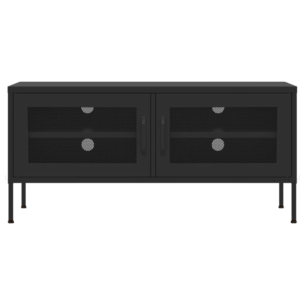 TV Cabinet Black 105x35x50 cm Steel