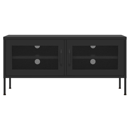 TV Cabinet Black 105x35x50 cm Steel