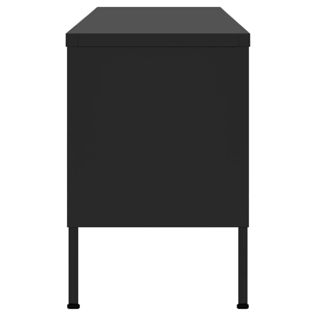 TV Cabinet Black 105x35x50 cm Steel