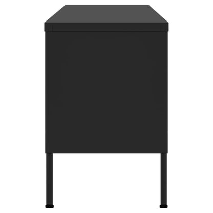 TV Cabinet Black 105x35x50 cm Steel