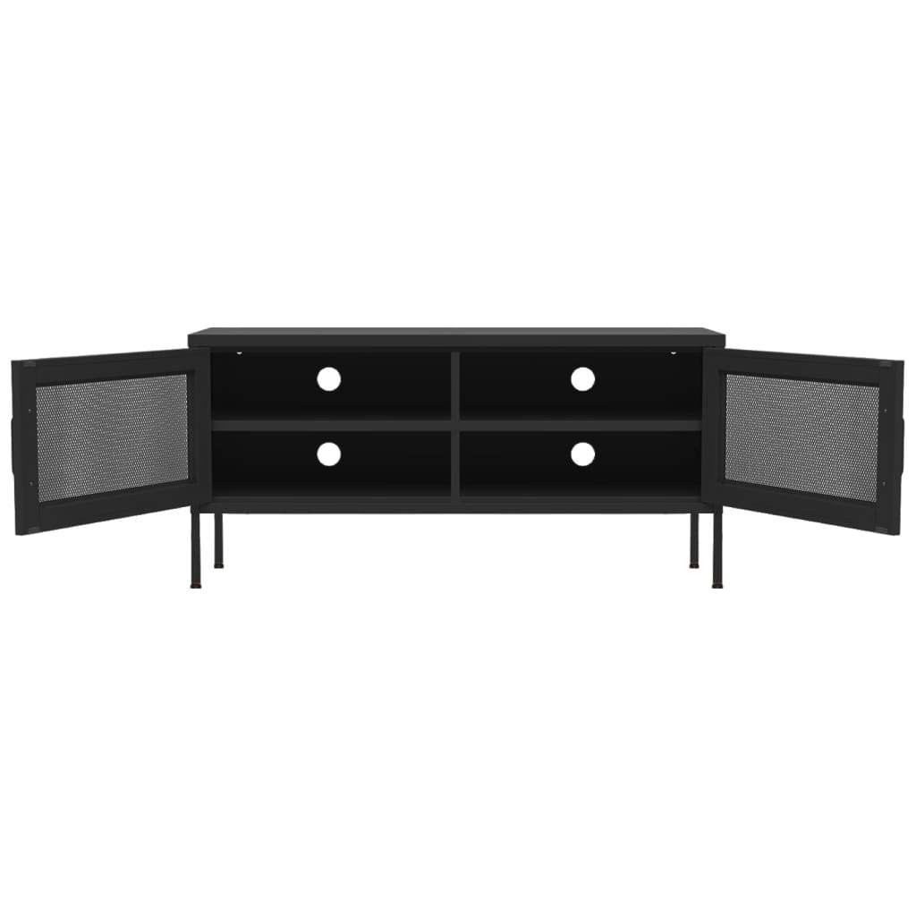 TV Cabinet Black 105x35x50 cm Steel