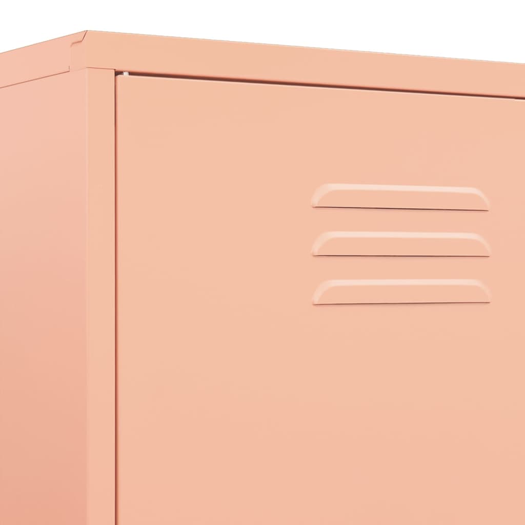 Wardrobe Pink 90x50x180 cm Steel