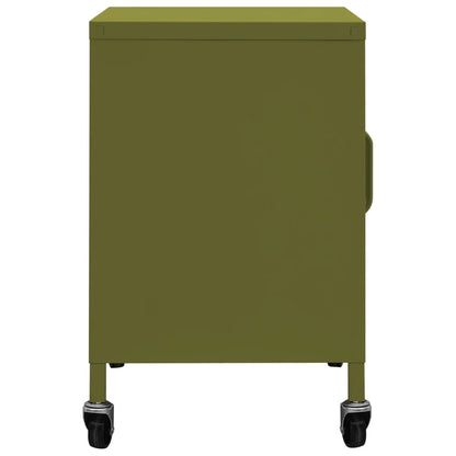 Storage Cabinet Olive Green 60x35x56 cm Steel