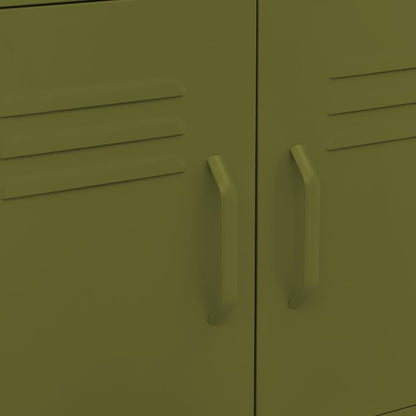 Storage Cabinet Olive Green 60x35x56 cm Steel
