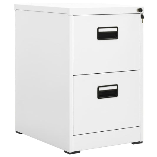 Filing Cabinet White 46x62x72.5 cm Steel