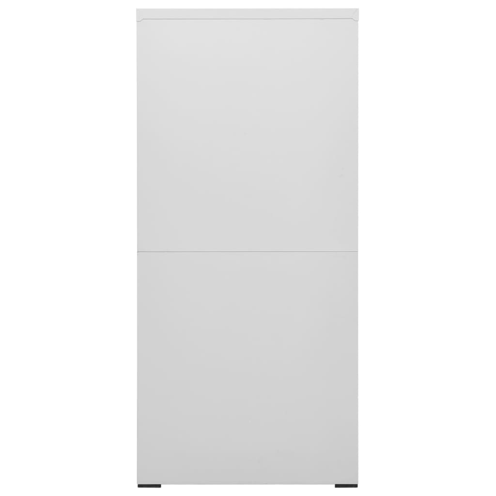 Filing Cabinet Light Grey 46x62x133 cm Steel