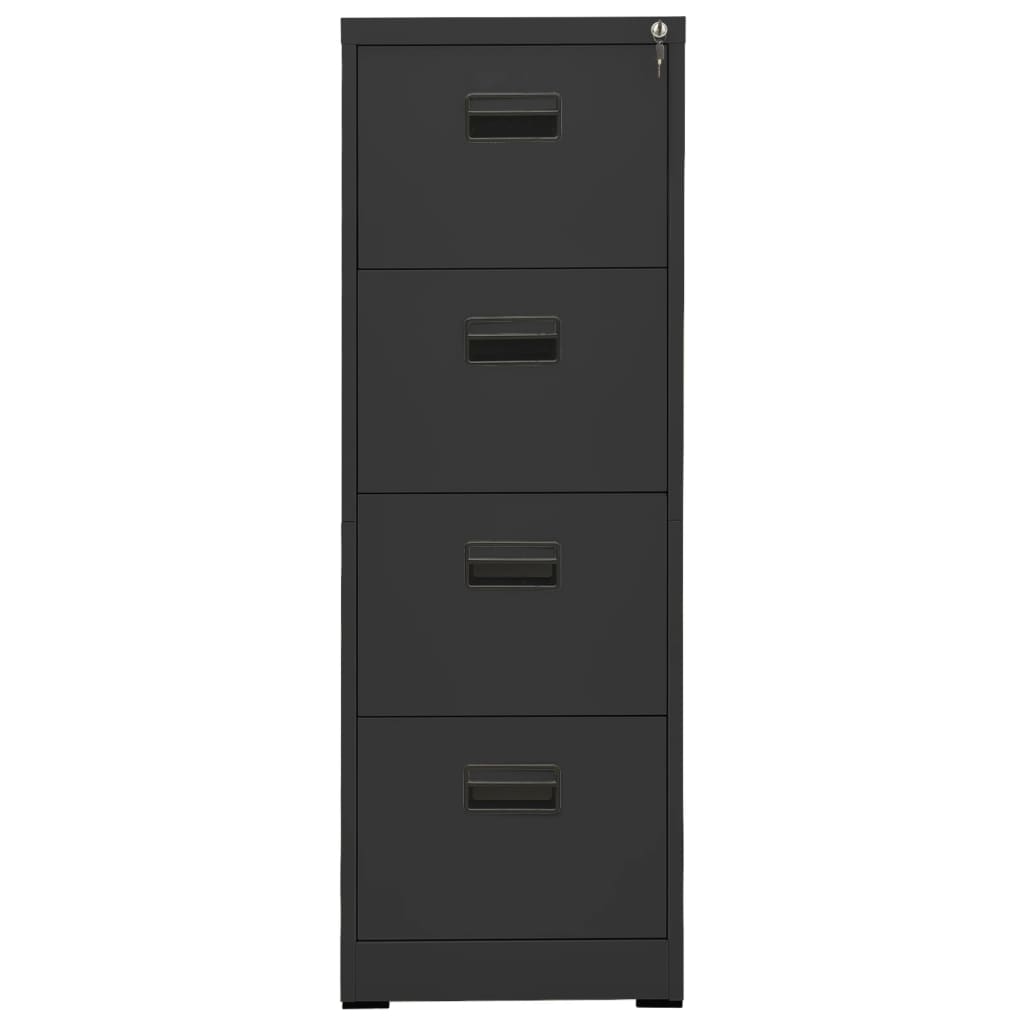 Filing Cabinet Anthracite 46x62x133 cm Steel