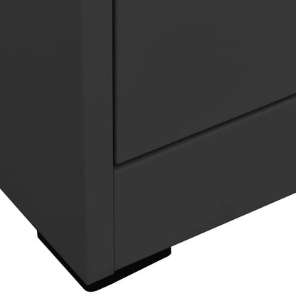 Filing Cabinet Anthracite 46x62x133 cm Steel