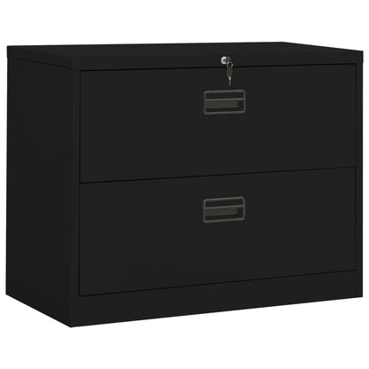 Filing Cabinet Black 90x46x72.5 cm Steel