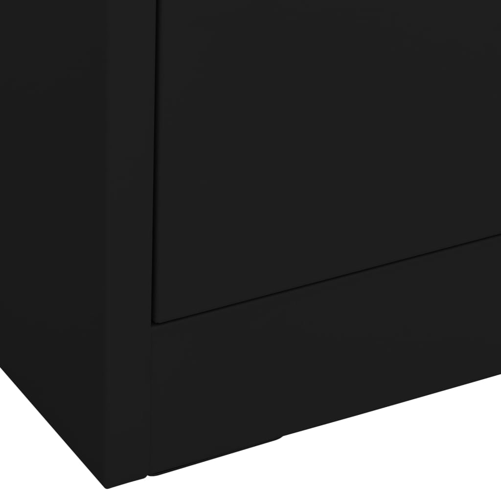 Filing Cabinet Black 90x46x72.5 cm Steel