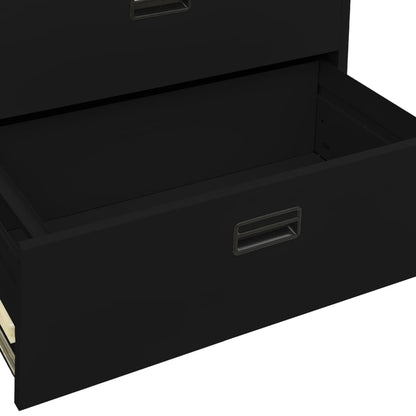 Filing Cabinet Black 90x46x72.5 cm Steel