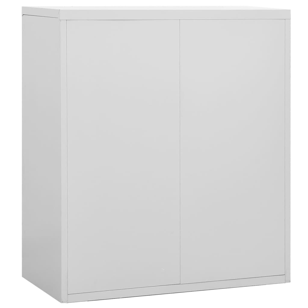 Filing Cabinet Light Grey 90x46x103 cm Steel