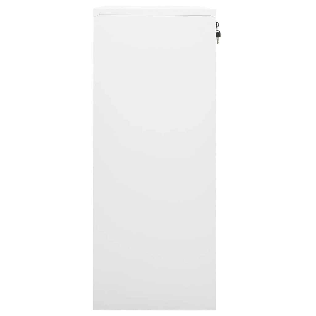 Office Cabinet White 90x40x102 cm Steel