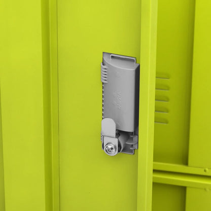 Locker Cabinet Light Grey and Green 90x45x92.5 cm Steel