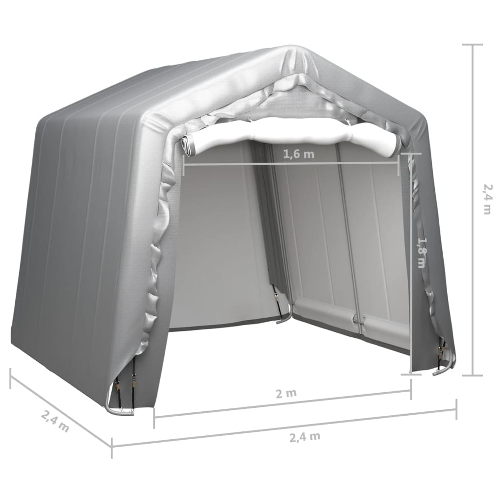 Storage Tent 240x240 cm Steel Grey
