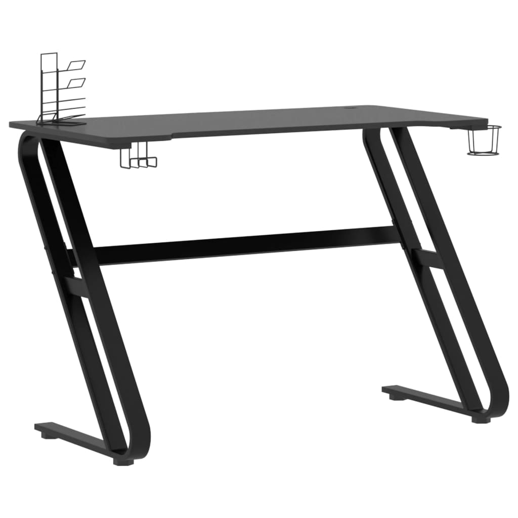 Gaming Desk with ZZ Shape Legs Black 110x60x75 cm