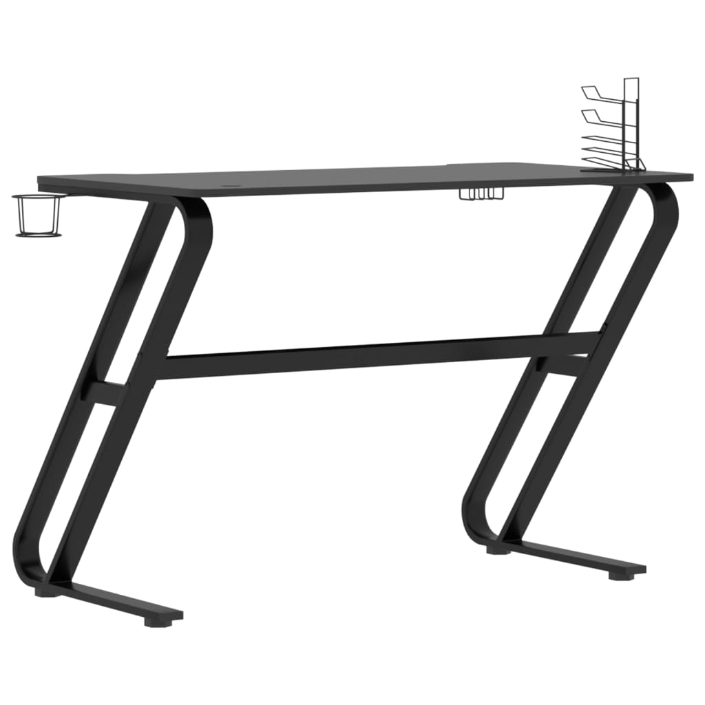 Gaming Desk with ZZ Shape Legs Black 110x60x75 cm