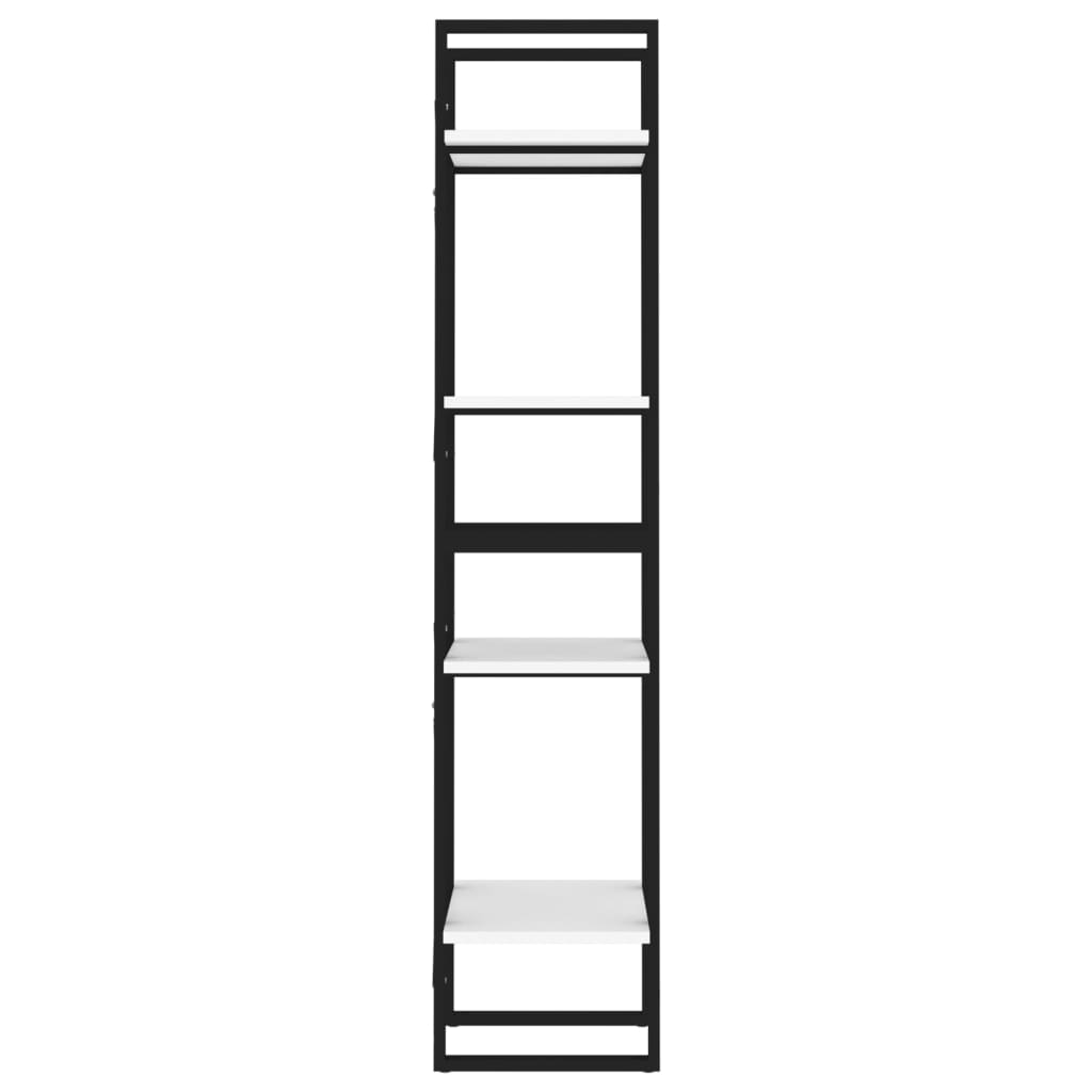 4-Tier Book Cabinet White 40x30x140 cm Engineered Wood