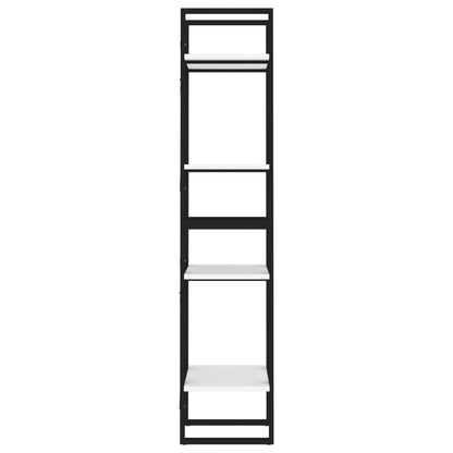 4-Tier Book Cabinet White 40x30x140 cm Engineered Wood