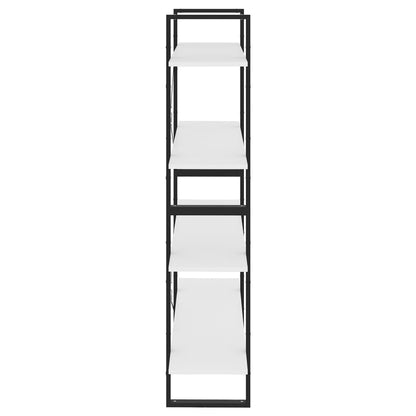 4-Tier Book Cabinet White 100x30x140 cm Engineered Wood