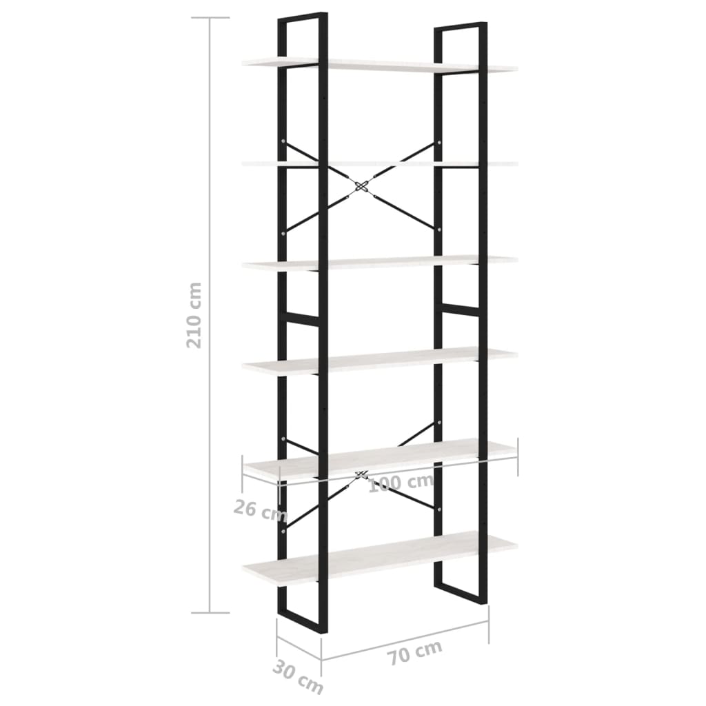 High Cabinet White 100x30x210 cm Solid Pine Wood