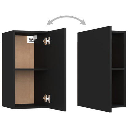 TV Cabinets 7 pcs Black 30.5x30x60 cm Engineered Wood