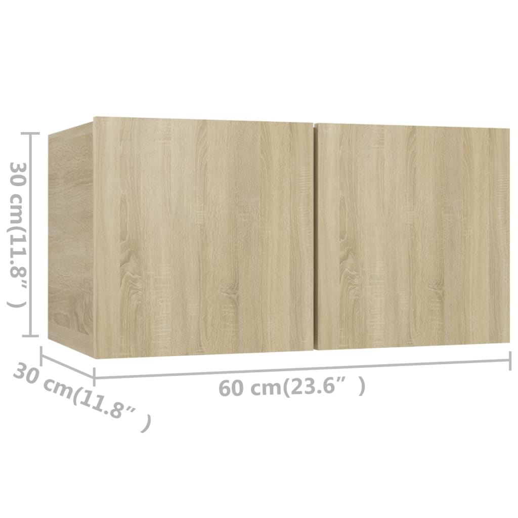 7 Piece TV Cabinet Set Sonoma Oak Engineered Wood