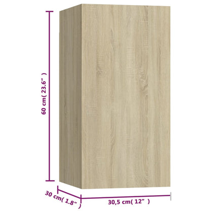 TV Cabinets 7 pcs Sonoma Oak 30.5x30x60 cm Engineered Wood