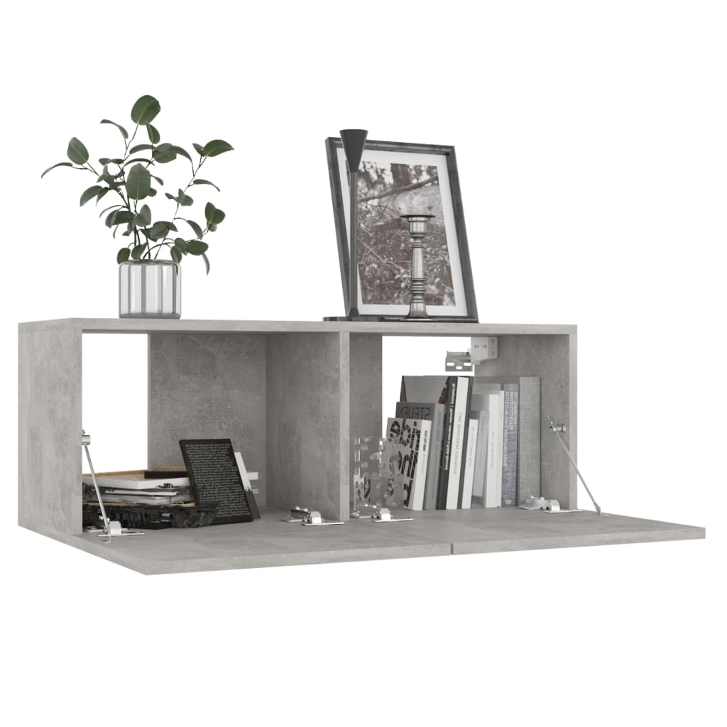 6 Piece TV Cabinet Set Concrete Grey Engineered Wood