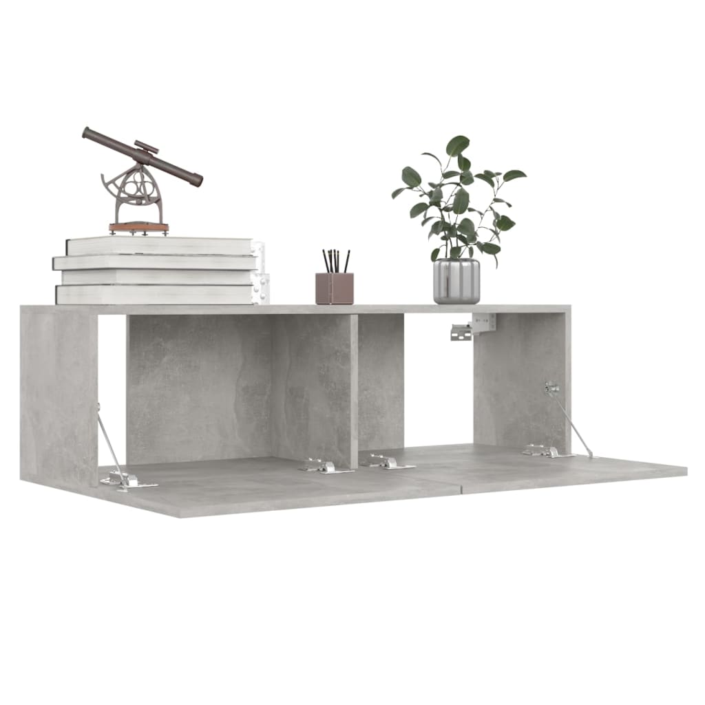 6 Piece TV Cabinet Set Concrete Grey Engineered Wood